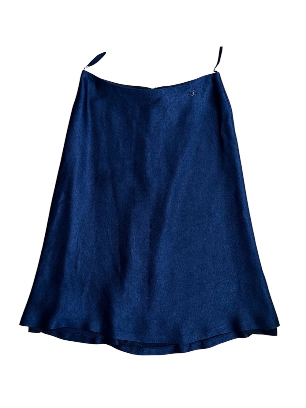Chanel Silk Navy Vintage Skirt